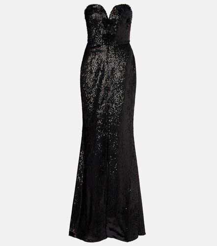 Sequined strapless silk-blend gown - Elie Saab - Modalova