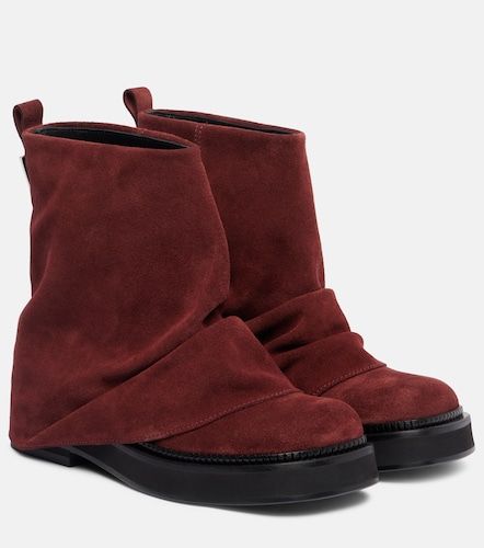 Mini Robin suede combat boots - The Attico - Modalova