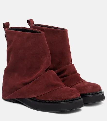 Mini Robin suede combat boots - The Attico - Modalova