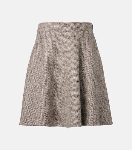 High-rise wool-blend miniskirt - Brunello Cucinelli - Modalova