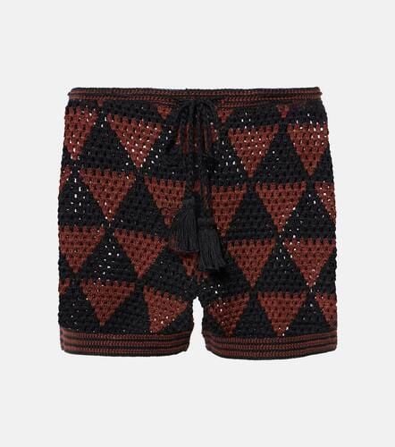 Malia crochet high-rise cotton shorts - Anna Kosturova - Modalova