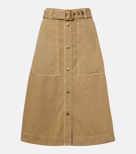 Moncler Belted denim midi skirt - Moncler - Modalova