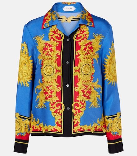 Versace Printed silk twill shirt - Versace - Modalova