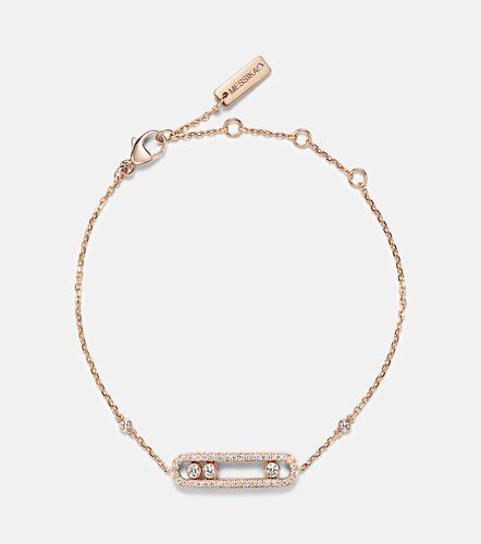 Bracciale Baby Move in rosa 18kt con diamanti - Messika - Modalova