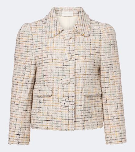 Checked cotton-blend cropped jacket - Shushu/Tong - Modalova