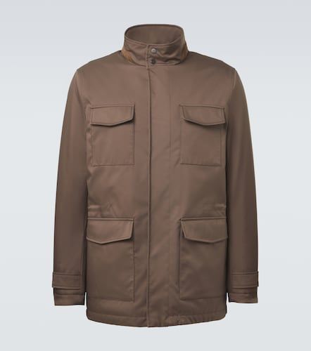Suede-trimmed technical jacket - Kiton - Modalova