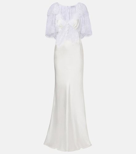 Robe aus Satin mit Spitze - Self-Portrait - Modalova
