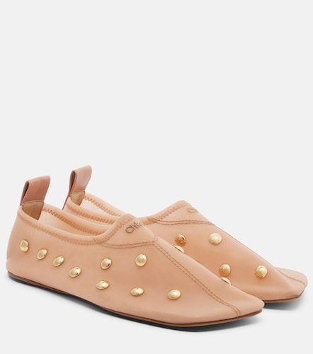 Chloé Ballerine Rita in mesh con borchie - Chloe - Modalova