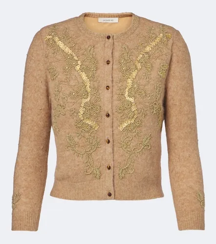 Beaded wool and alpaca-blend cardigan - Jacques Wei - Modalova