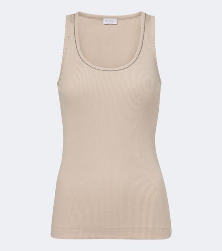 Top in misto cotone - Brunello Cucinelli - Modalova