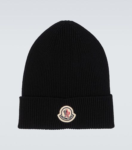 Ribbed-knit virgin wool beanie - Moncler - Modalova