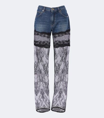 Blumarine Jeans anchos con encaje - Blumarine - Modalova