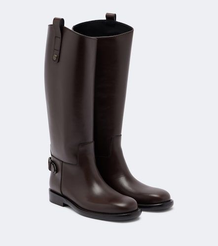 Botas altas Cavalier de piel - Burberry - Modalova