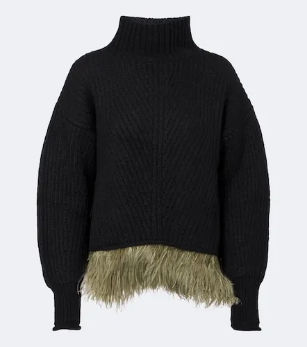 Pullover aus Rippstrick mit Federn - La DoubleJ - Modalova