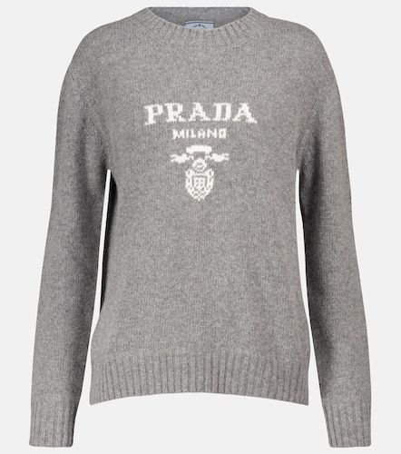 Logo wool and cashmere sweater - Prada - Modalova