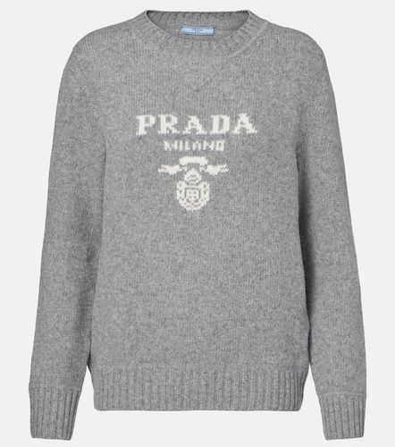 Logo wool and cashmere sweater - Prada - Modalova