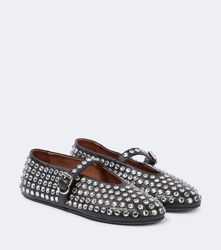 Alaïa Ballerine in pelle con cristalli - Alaia - Modalova