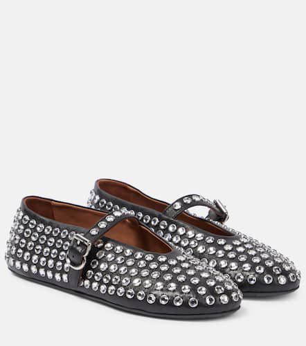 AlaÃ¯a Embellished leather ballet flats - Alaia - Modalova