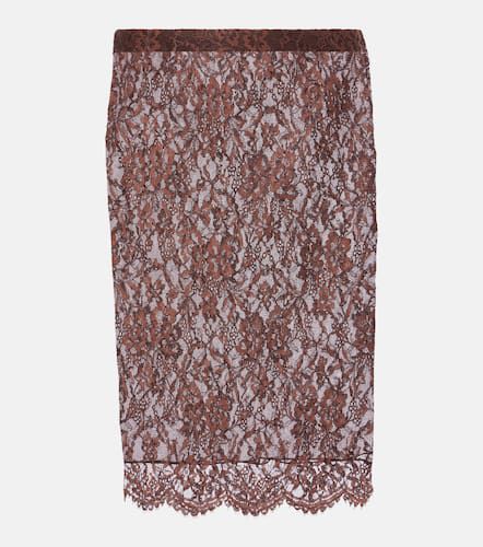 Floral lace pencil skirt - Saint Laurent - Modalova