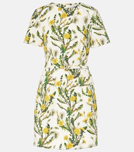 Floral cotton-blend cloquÃ© minidress - Oscar de la Renta - Modalova