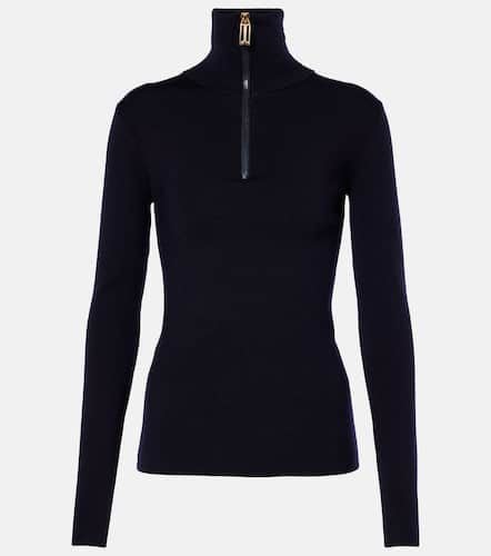 Half-zip wool-blend top - Victoria Beckham - Modalova