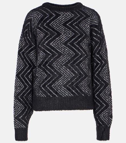 Zig Zag metallic knit sweater - Missoni - Modalova