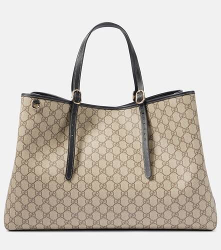 GG Canvas Large leather-trimmed tote bag - Gucci - Modalova