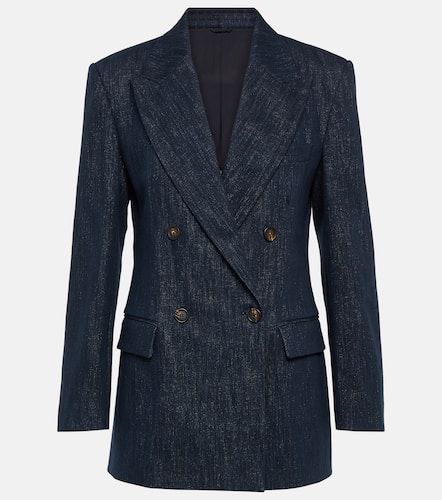 Metallic cotton-blend blazer - Brunello Cucinelli - Modalova