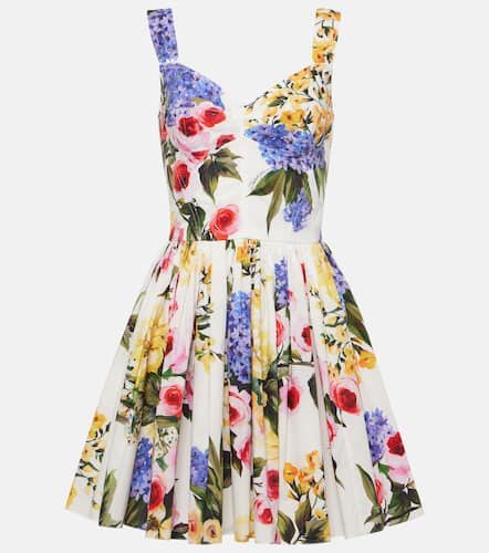 Floral cotton-blend corset dress - Dolce&Gabbana - Modalova