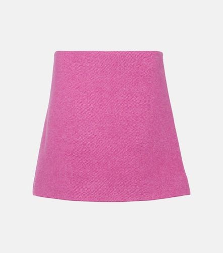 Ganni Wool-blend twill miniskirt - Ganni - Modalova