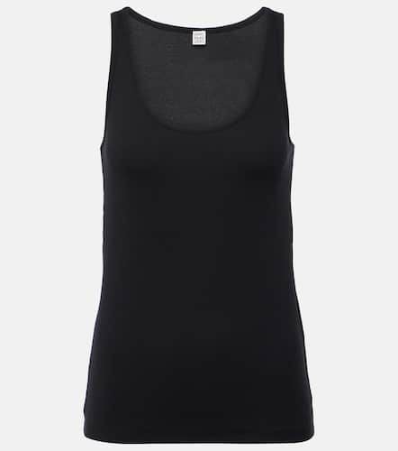 Ribbed-knit cotton jersey tank top - Toteme - Modalova