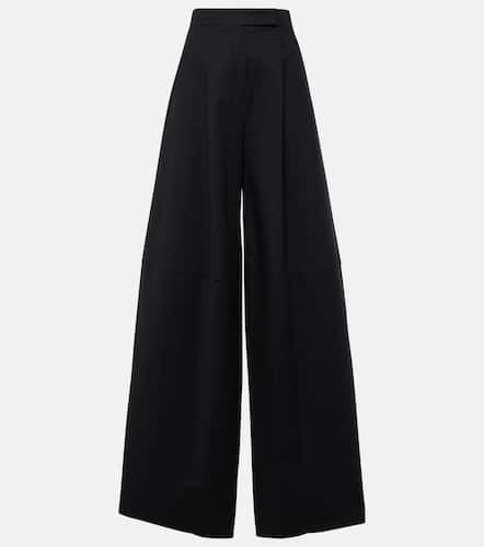 Pleated cotton wide-leg pants - Max Mara - Modalova