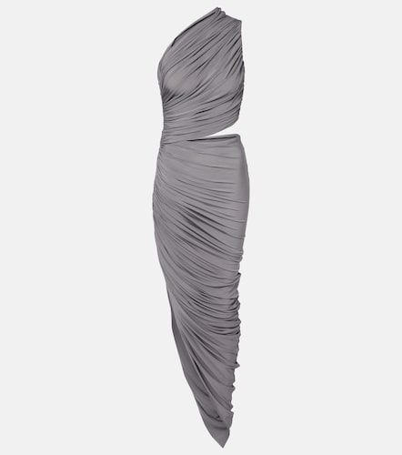 Asymmetric ruched jersey maxi dress - Alaia - Modalova