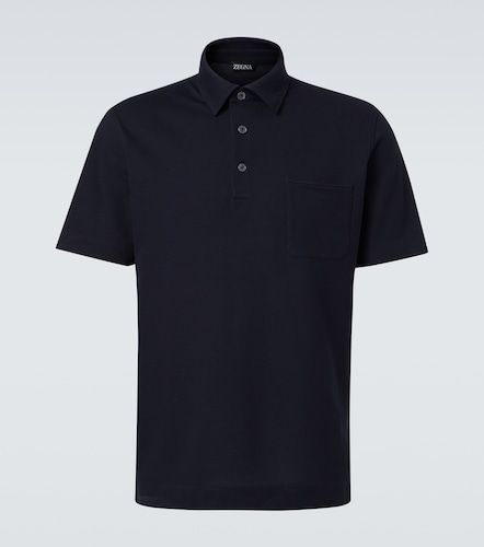 Zegna Polo de algodón con logo - Zegna - Modalova