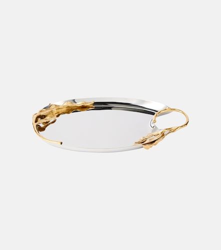 Vassoio Fern Medium bagnato in oro 24kt - L'Objet - Modalova