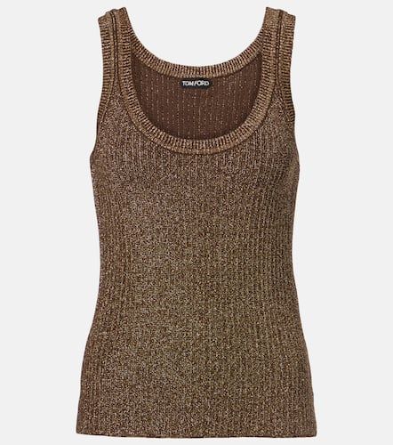 Ribbed-knit lamÃ© tank top - Tom Ford - Modalova