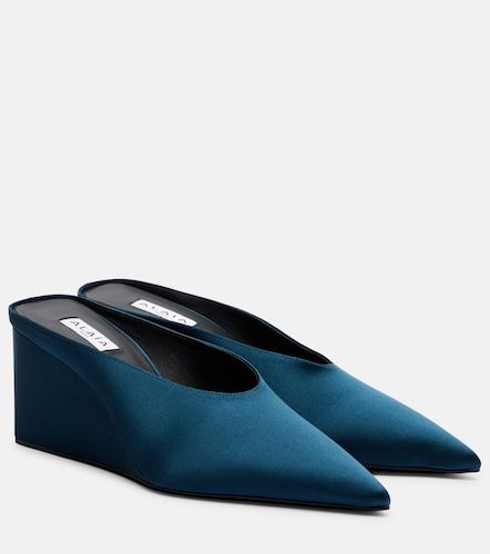 Alaïa Mules con cuña Cube de satén - Alaia - Modalova