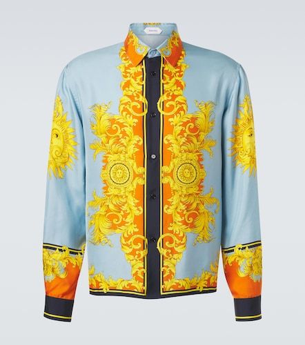 Versace Camicia in seta con stampa - Versace - Modalova