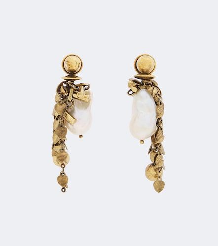 Embellished pearl drop earrings - Dries Van Noten - Modalova