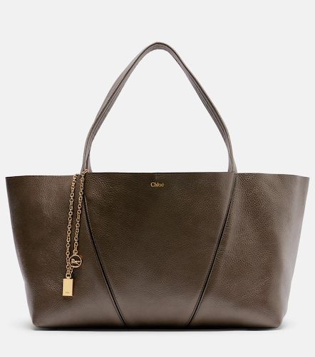 Spin Medium leather tote bag - Chloe - Modalova