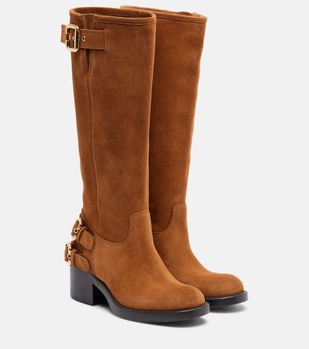 Chloe Dakota suede biker boots - Chloe - Modalova