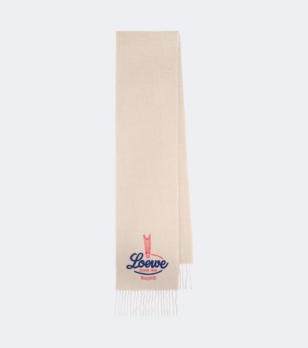 Sciarpa in alpaca e lana con logo - Loewe - Modalova