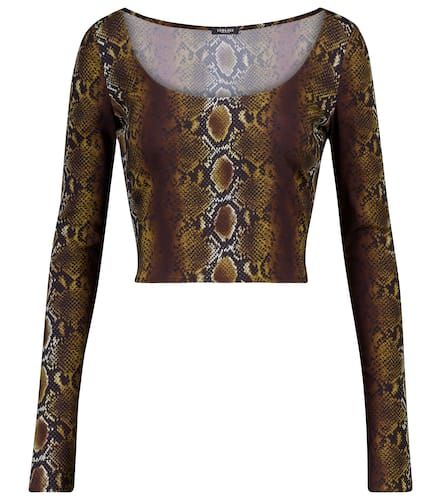 Versace Snake-print crop top - Versace - Modalova