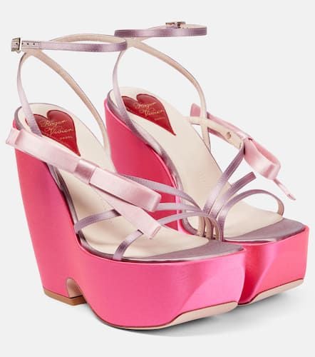 Choc Bow satin wedge sandals - Roger Vivier - Modalova