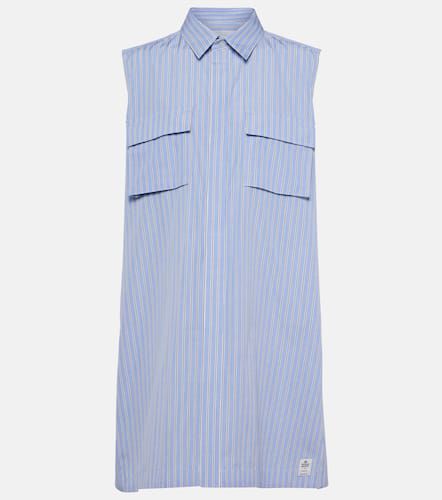 Striped cotton poplin shirt dress - Sacai - Modalova