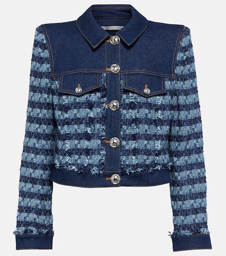 Santo denim and tweed jacket - Veronica Beard - Modalova