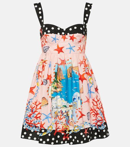 Capri printed cotton minidress - Dolce&Gabbana - Modalova