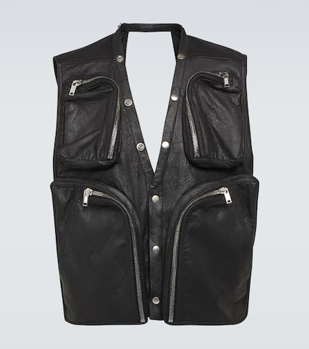 Deconstructed leather vest - Rick Owens - Modalova