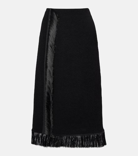 Jil Sander Falda midi con flecos - Jil Sander - Modalova