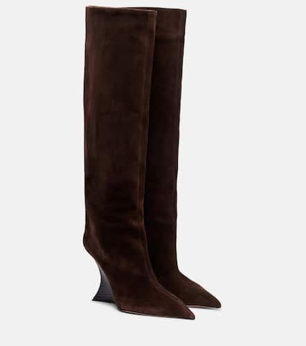 Nina suede knee-high wedge boots - Paris Texas - Modalova
